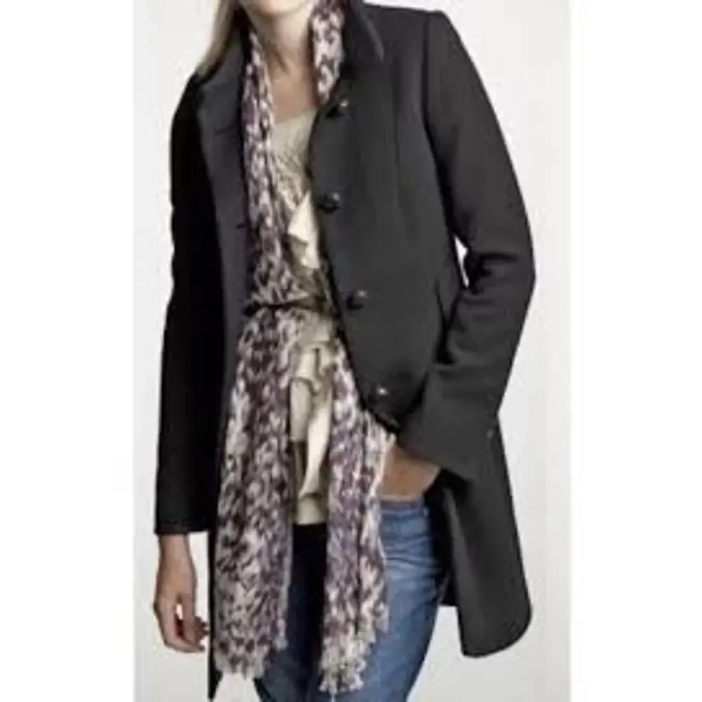 J Crew Carlin Coat Double Cloth Wool Thinsulate Purple Old Money Women 4P